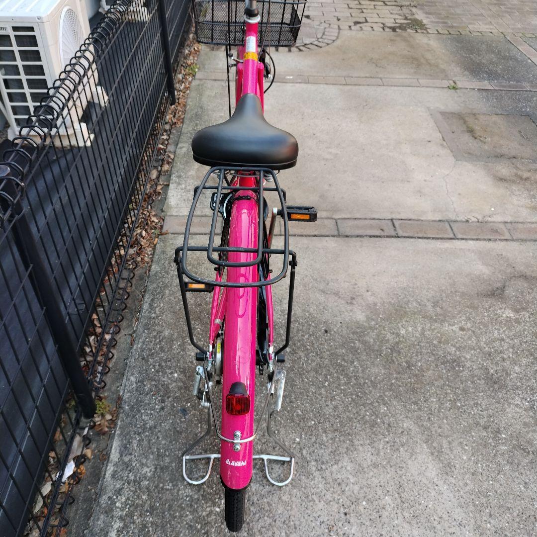 ピンク シティサイクル 前カゴ付き