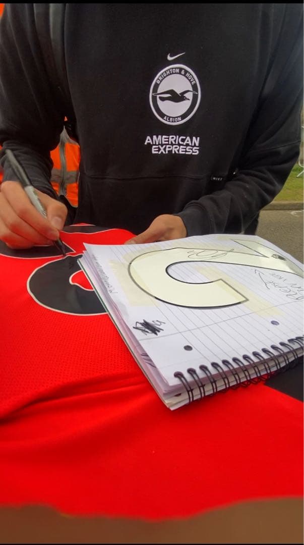 2022/23 ブライトン　アウェイユニ　サイン入り