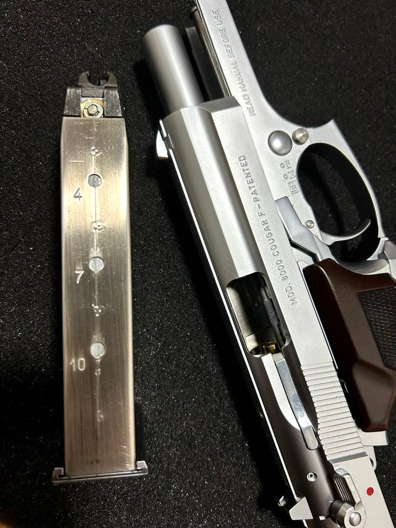 KSC M8000 クーガーF INOX ステンレスシルバー　木製グリップ付き