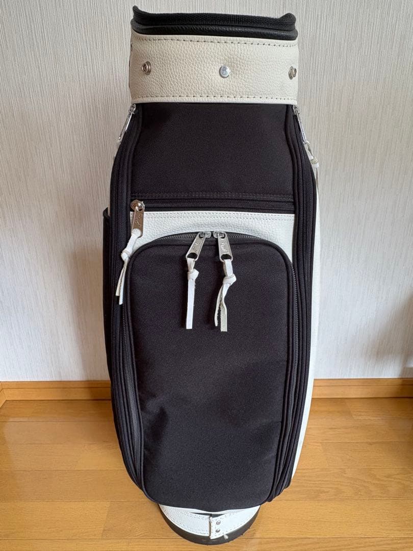 【中古美品】JONES ジョーンズ キャディバッグ ブラック/ホワイト