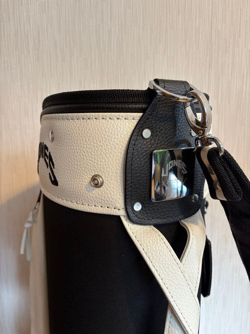【中古美品】JONES ジョーンズ キャディバッグ ブラック/ホワイト