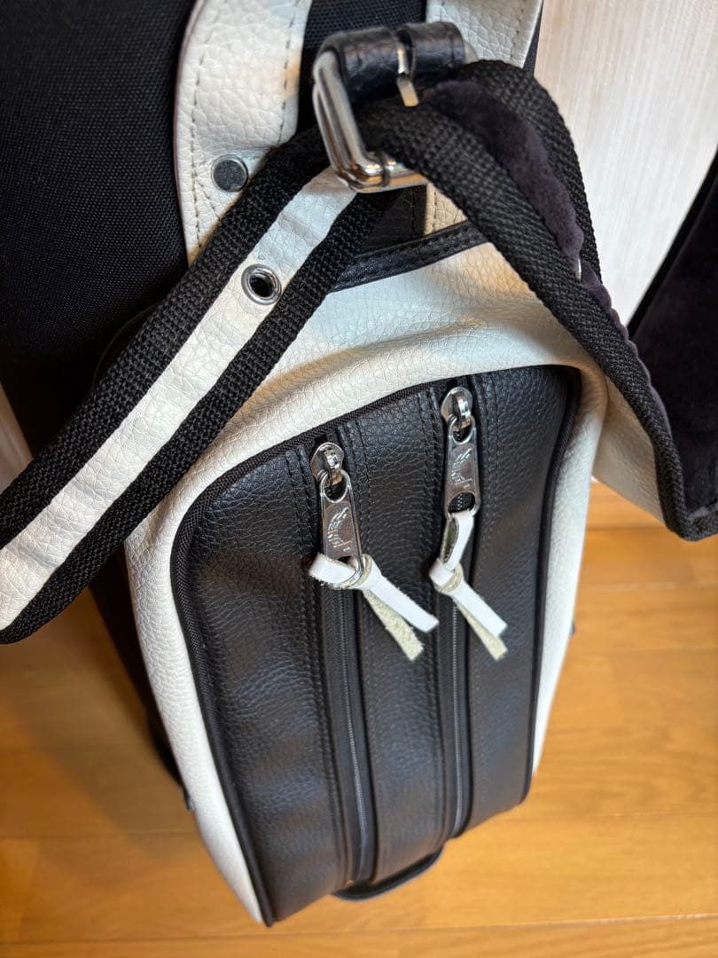 【中古美品】JONES ジョーンズ キャディバッグ ブラック/ホワイト