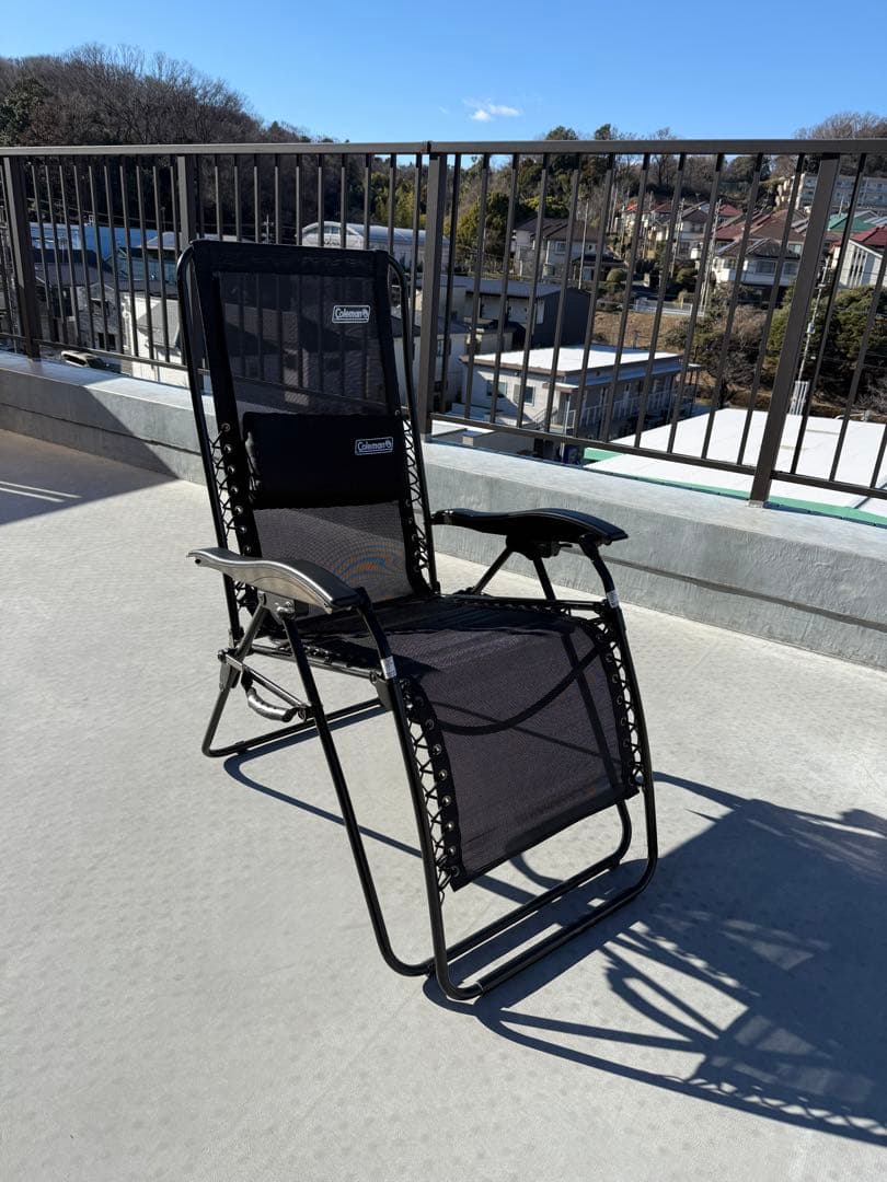 インフィニティチェア(希少な黒)&専用カップホルダー(コールマン)