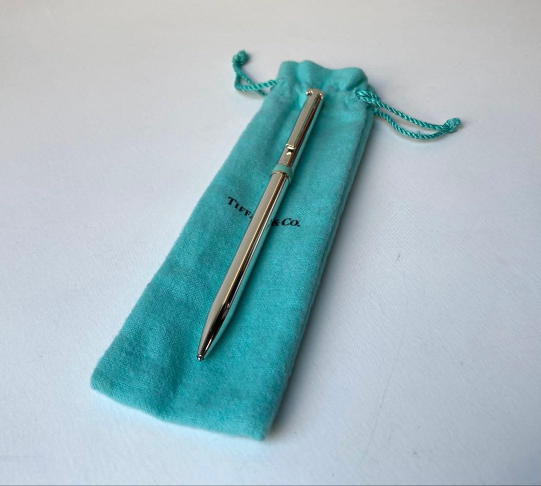 ティファニー　Tクリップ　ブルーバンド　スターリングシルバー　ボールペン　925