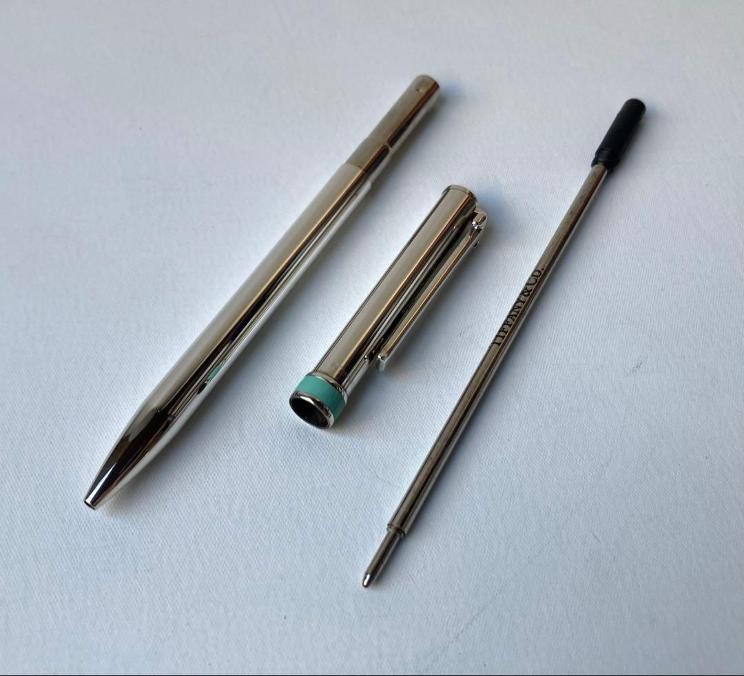 ティファニー　Tクリップ　ブルーバンド　スターリングシルバー　ボールペン　925