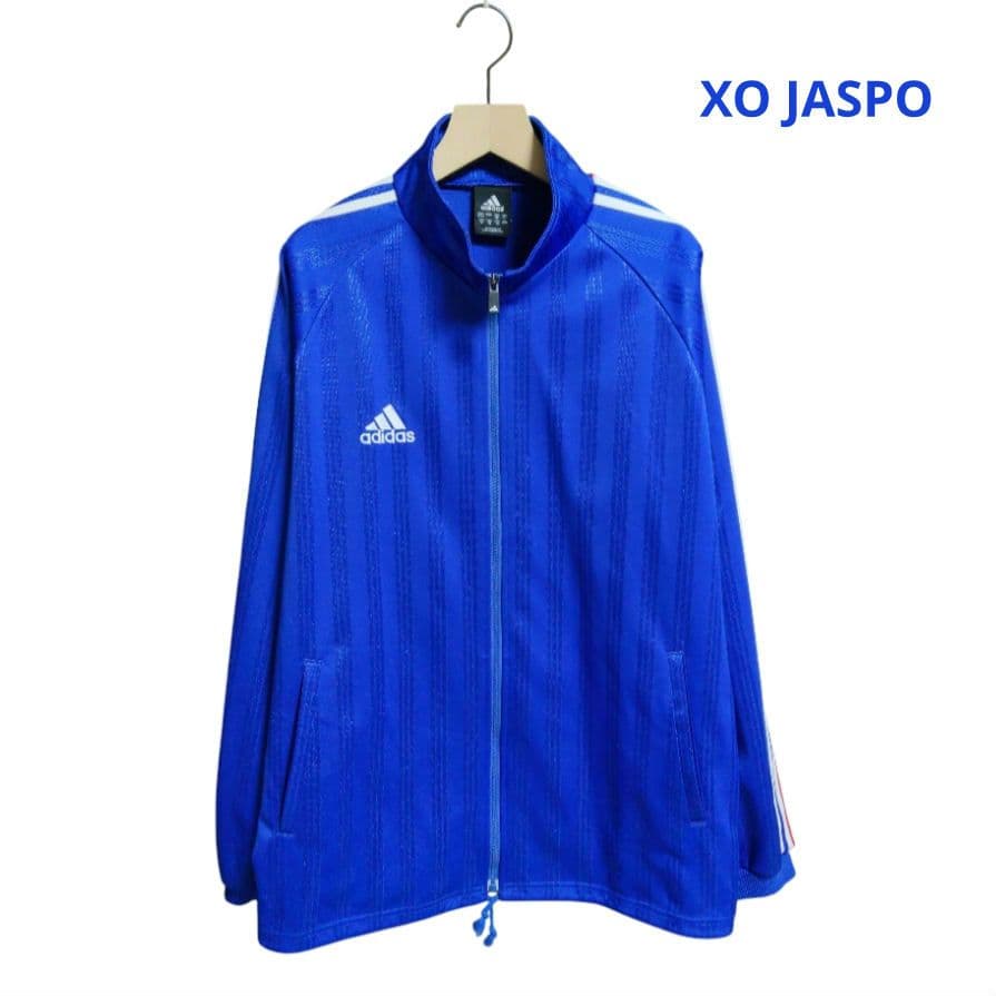 アディダス ジャージ上下セット【ジャケットXO パンツО】青シャドウストライプ