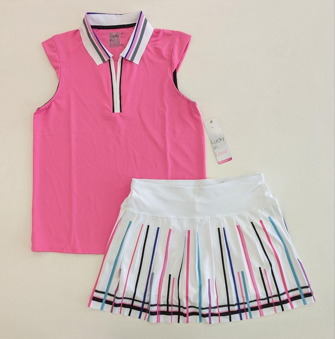 値下げ新品☆海外輸入♪ラッキーインラブテニスゴルフセットアップUSS日本M-L