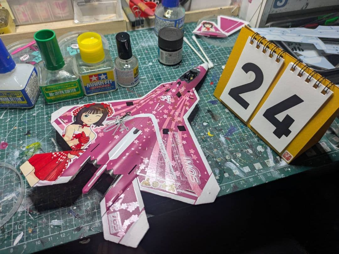 【置物otemoto様】【製作記録】F-22 ラプター アイマス 天海春香