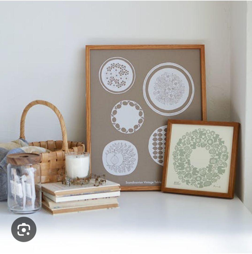取り扱い終了品　北欧暮らしの道具店　額付きシルクスクリーン
