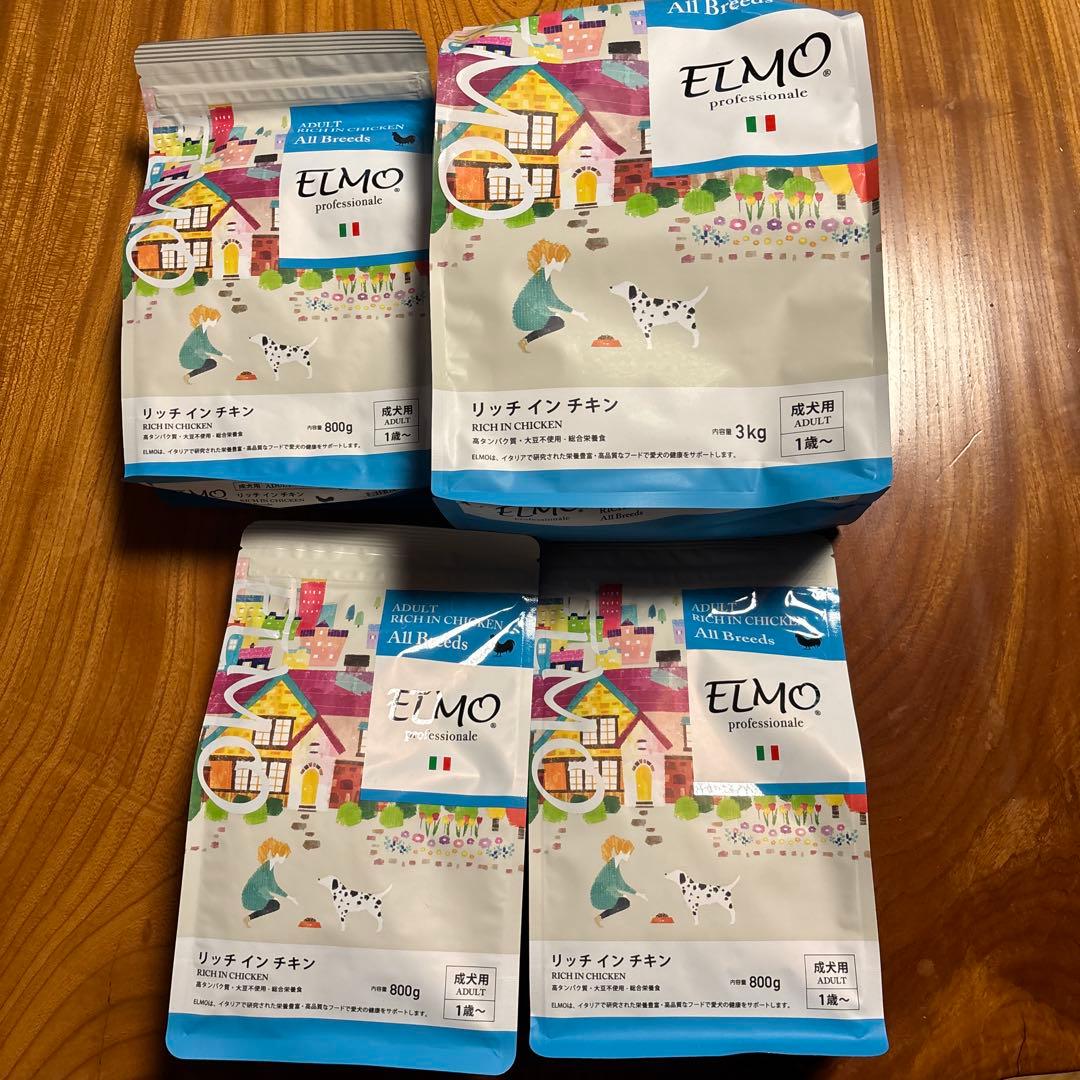ELMO ドライフード リッチインチキンセット800g、3kg