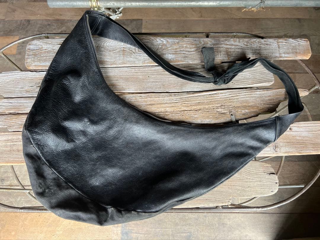 【希少】 ワールズエンド 本革×スウェード バナナバック 黒