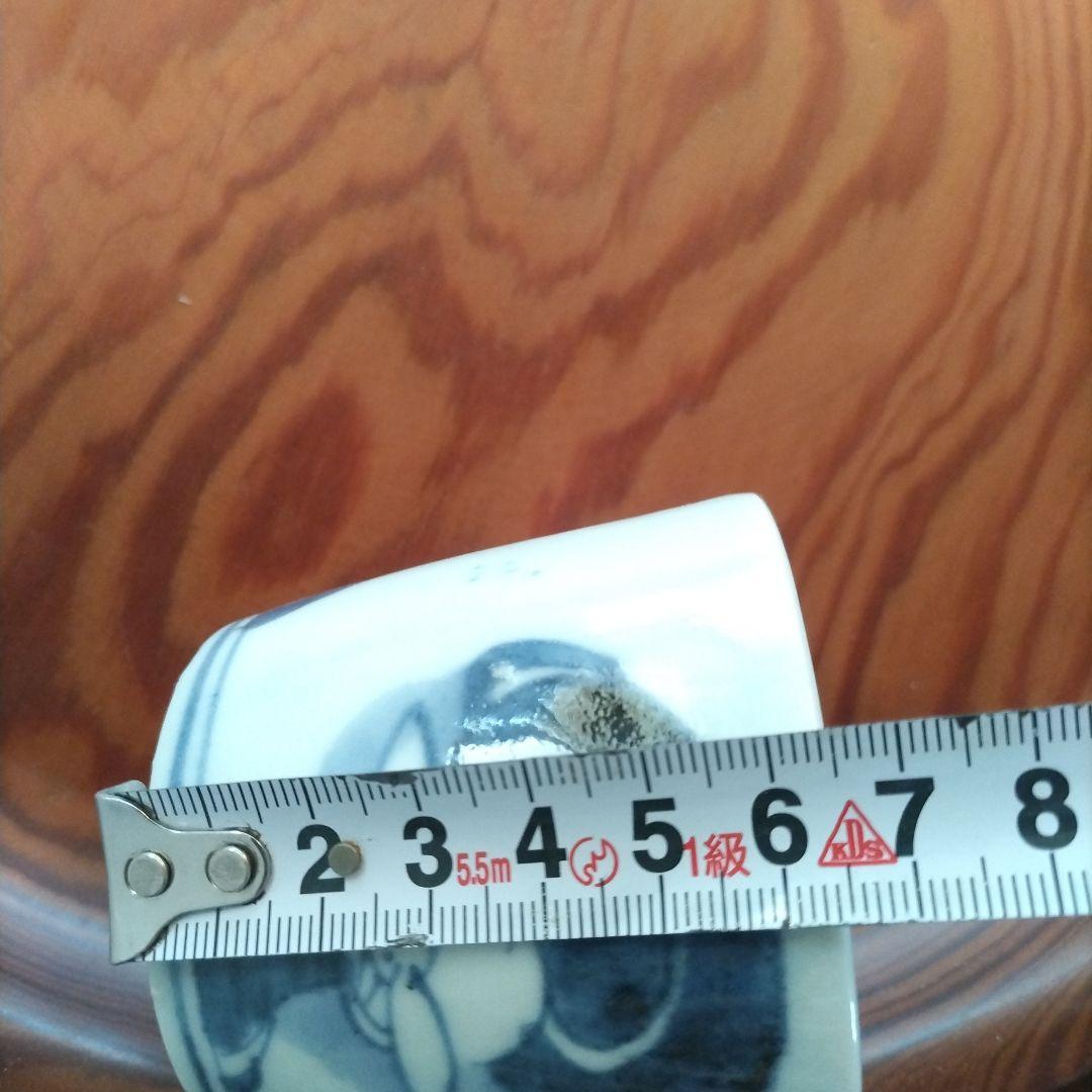 兎図 そば猪口 江戸期 波兎 古伊万里 染付