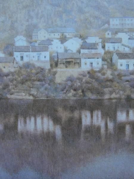 堂本元次、風なごむ丘、希少な額装用画集より、新品高級額装付、状態良好