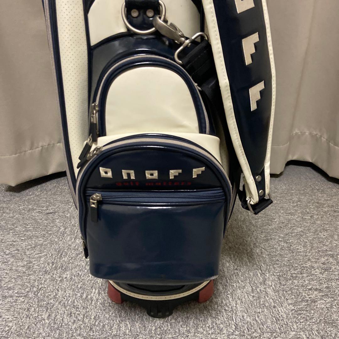 ONOFF キャディバッグ ネイビー/ホワイト/ターコイズ