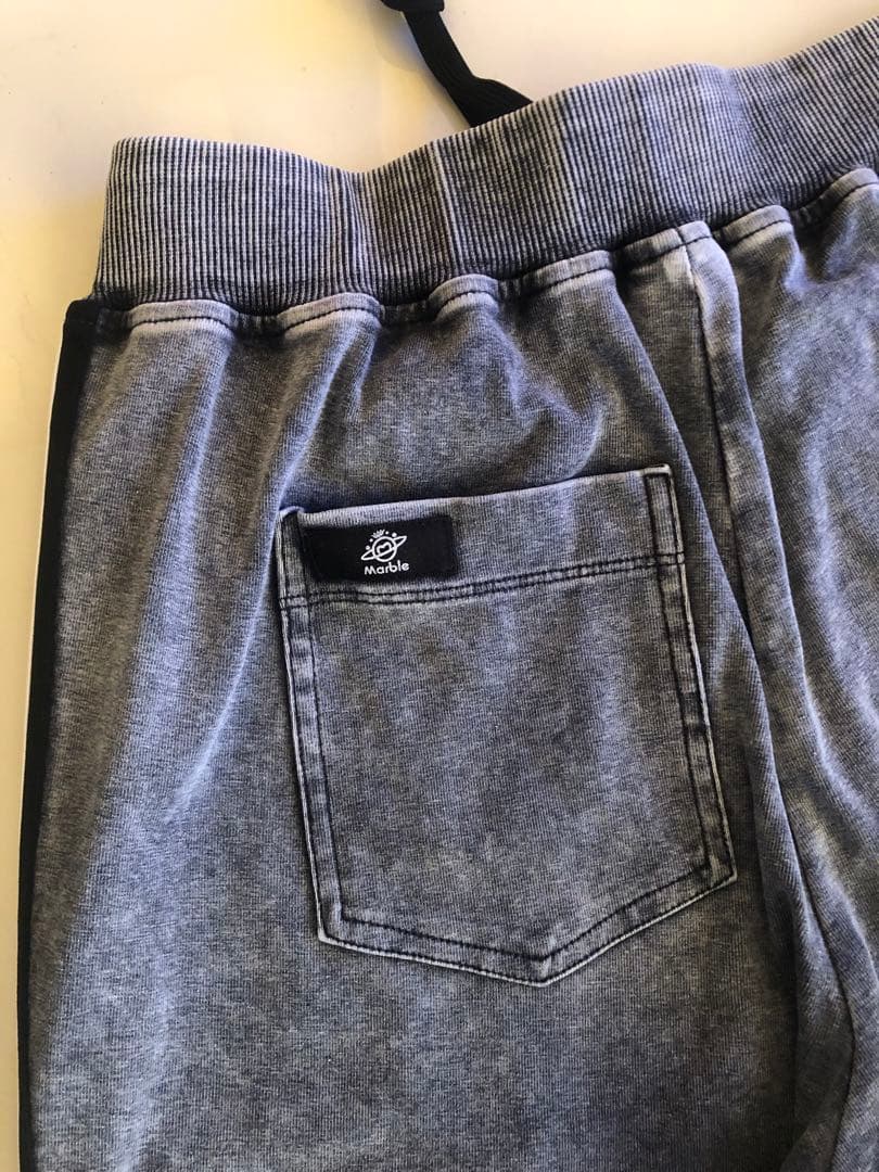 美品 最新作 Marble マーブル デニム風パンツ M ブラック