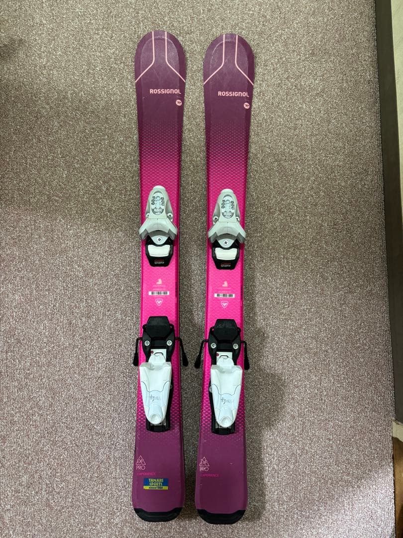 値下げ　ROSSIGNOL ピンク 紫、スキー ビンディング　92cm