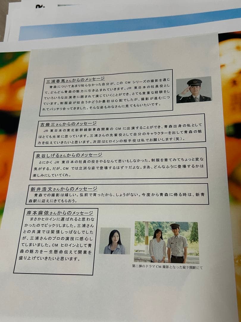 非売品 JR東日本 三浦春馬 東北新幹線開業 特大ポスター 9枚セット