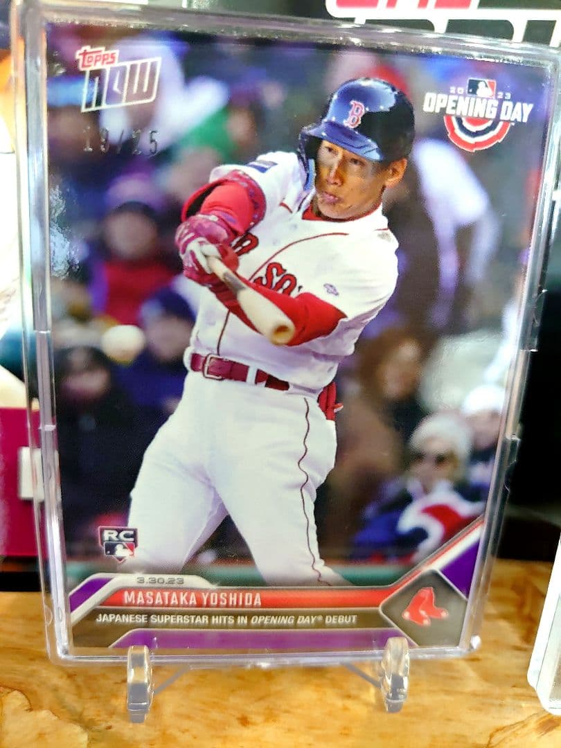 【パープルパラレル】 吉田正尚 開幕戦 topps now シリアル 大谷翔平