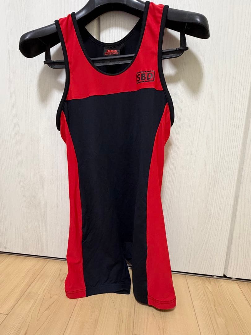 筋トレ勢必見！SBD シングレット2015 Mサイズ 赤黒
