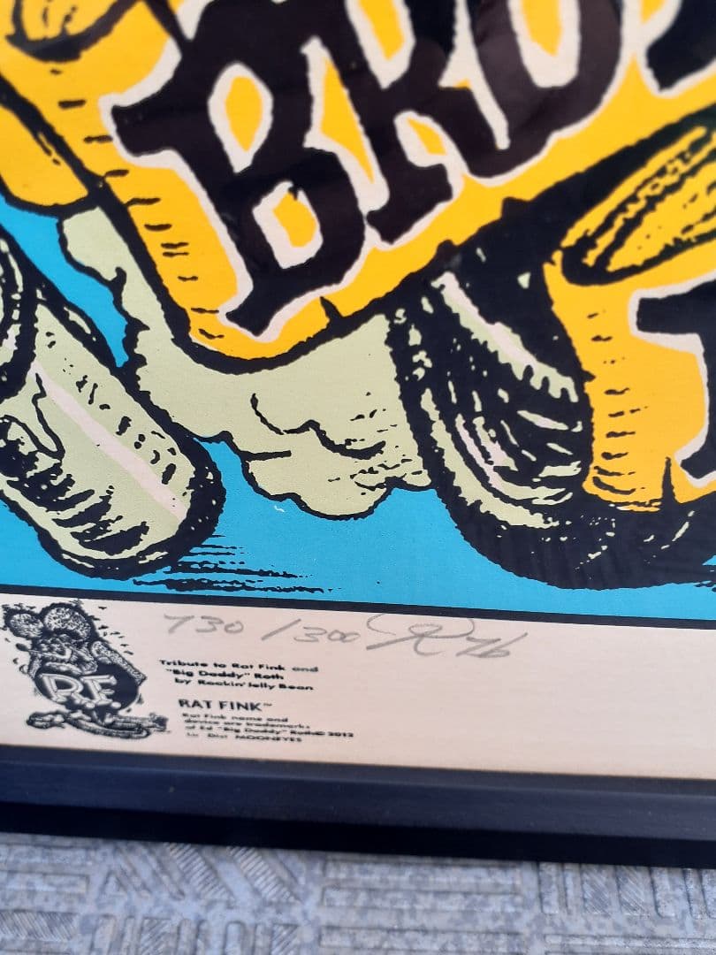 ロッキンジェリービーン RAT FINK シルクスクリーン ポスター ②