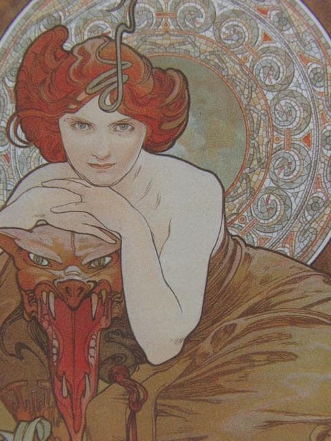 アルフォンス・ミュシャ、エメラルド、連作〈四つの宝石〉