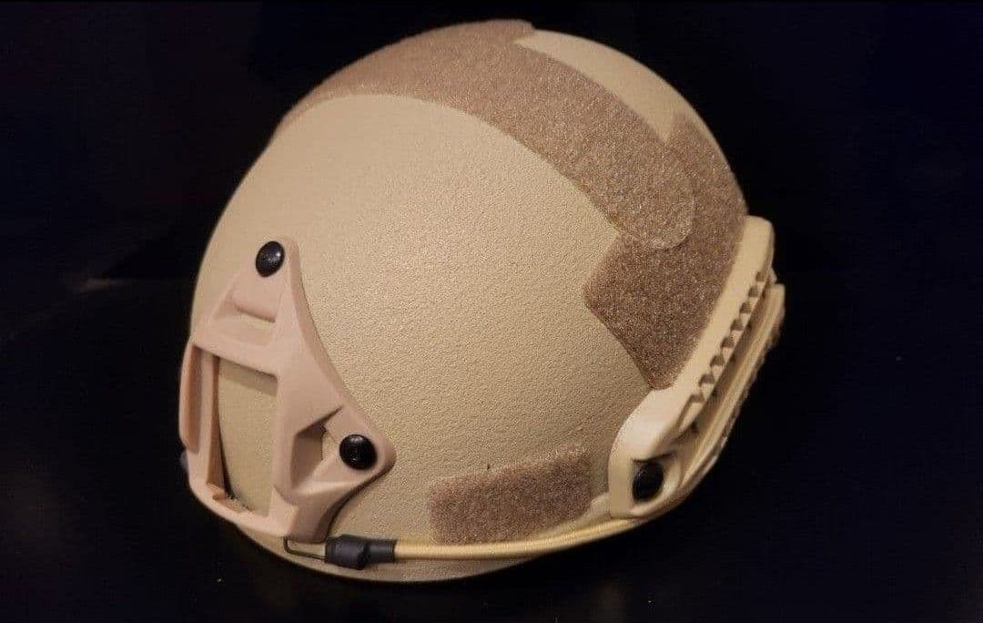 NIJ ⅢA(レベル3a)実物防弾ヘルメット サイズ:55㎝～62㎝、TAN