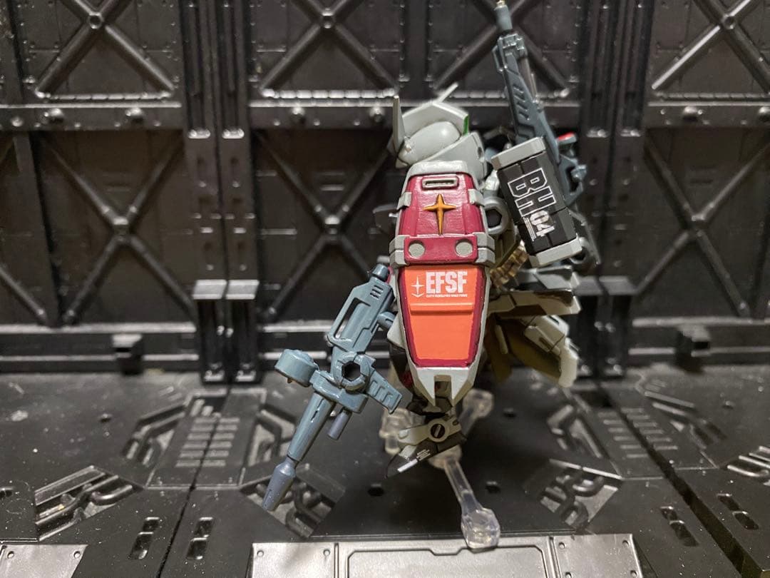 モビルスーツアンサンブル　改造　FAガンダム7号機サンダーボルトカラー完成品