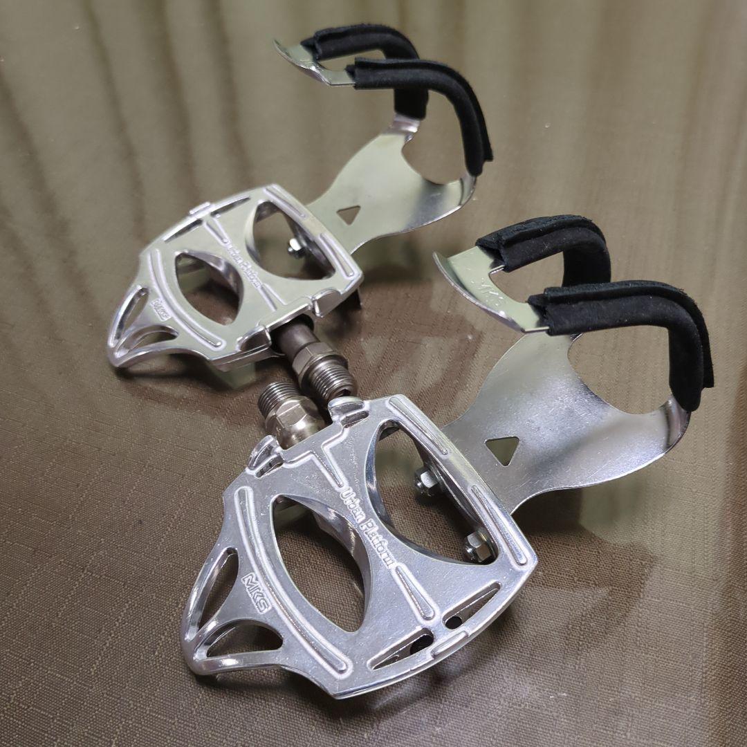 三ヶ島ペダル アーバンプラットフォーム+ハーフクリップ ディープ 左右セット 銀