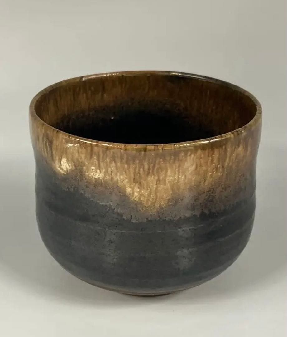 古美術　黒釉茶碗　在銘 M—4
