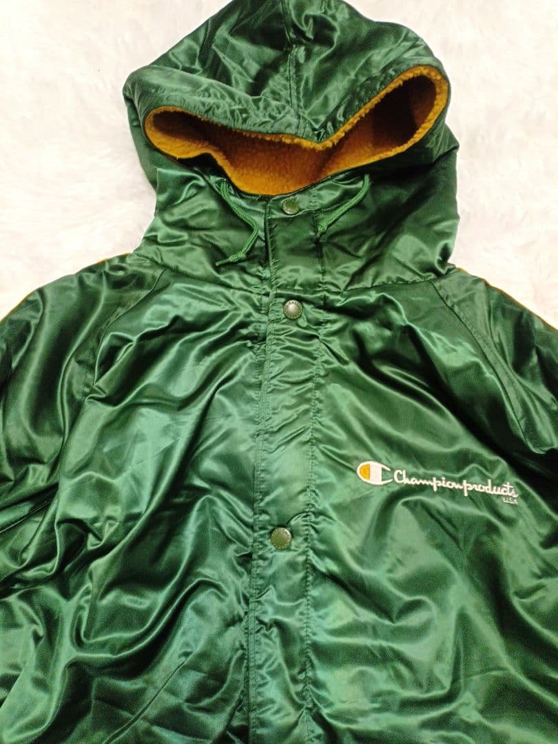 90s Champion ベンチコートグリーン L