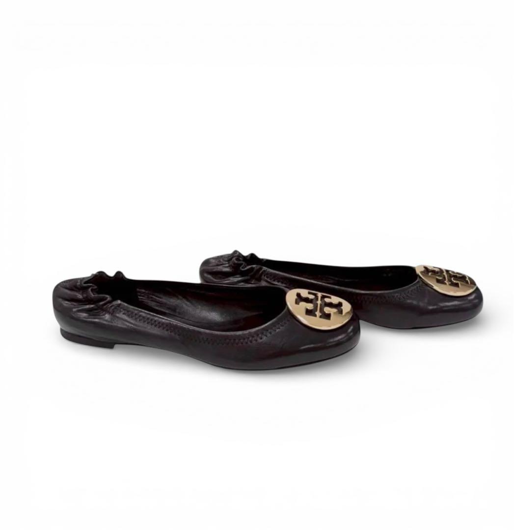 【極美品】Tory Burch バレエシューズ 黒 22.5cm 定番人気 上品