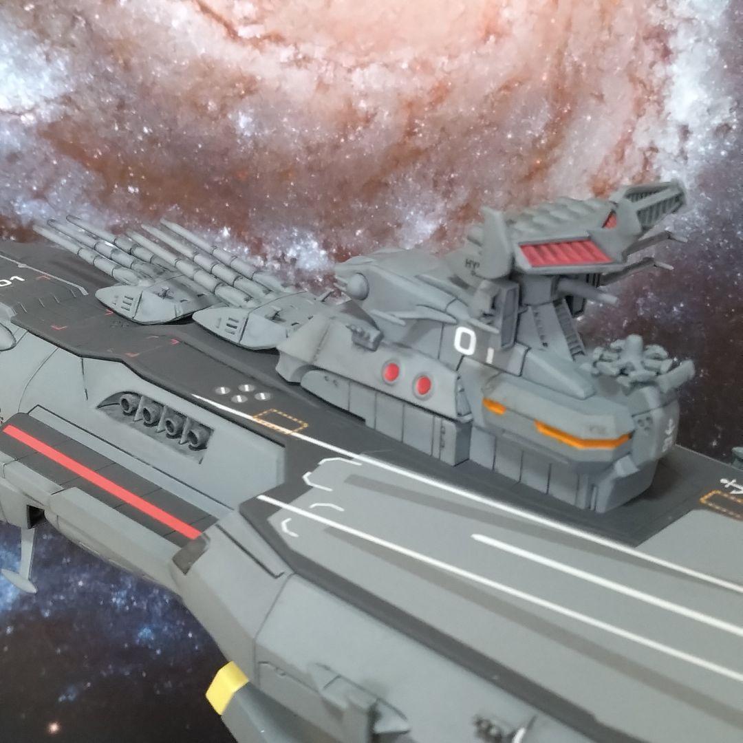 宇宙戦艦ヤマト3199 1/1000ヒュウガ級戦闘航宙母艦ヒュウガ全塗装完成品