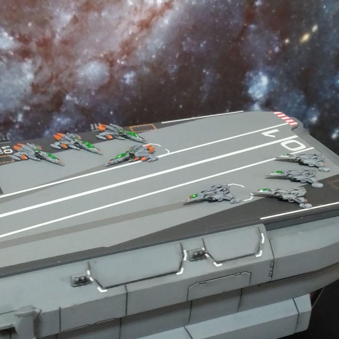 宇宙戦艦ヤマト3199 1/1000ヒュウガ級戦闘航宙母艦ヒュウガ全塗装完成品