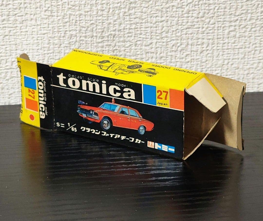 TOMICA　トミカ　ファイヤーチーフカー　1Aホイール　銀サイレン　箱付き