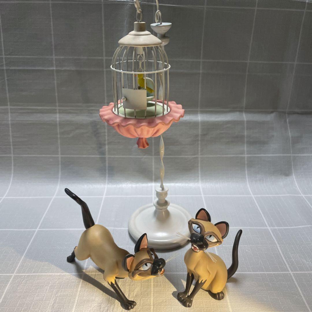 WDCC ディズニー わんわん物語 サイ＆アム フィギュア 陶器製