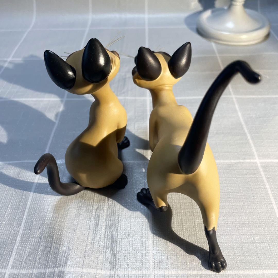 WDCC ディズニー わんわん物語 サイ＆アム フィギュア 陶器製
