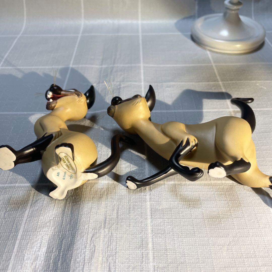 WDCC ディズニー わんわん物語 サイ＆アム フィギュア 陶器製