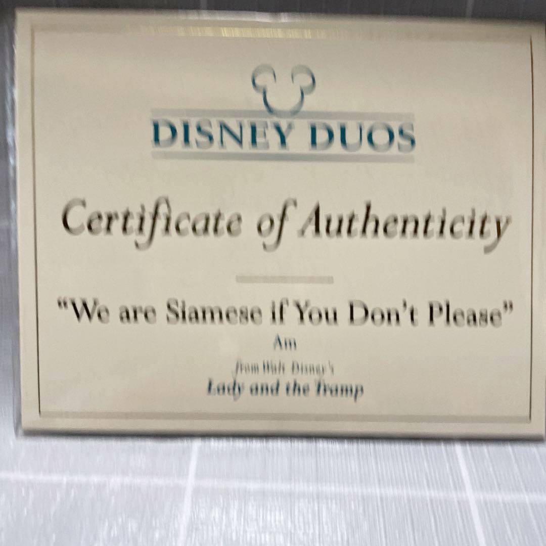 WDCC ディズニー わんわん物語 サイ＆アム フィギュア 陶器製