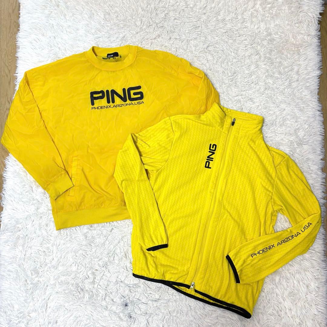 PING ピン スニード ツインスニード イエロー 防風 ビックロゴ ブルゾン