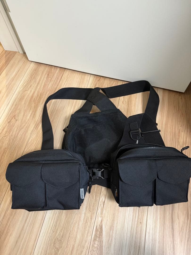 RIVAVELLY フィッシングベスト ブラック