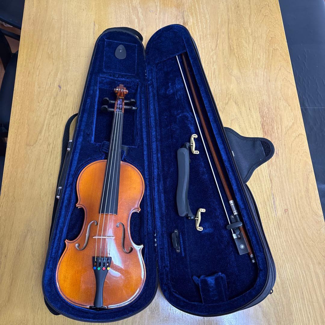 【美品】バイオリン 1/2サイズ セット ケース・弓・肩当て付き 子供用