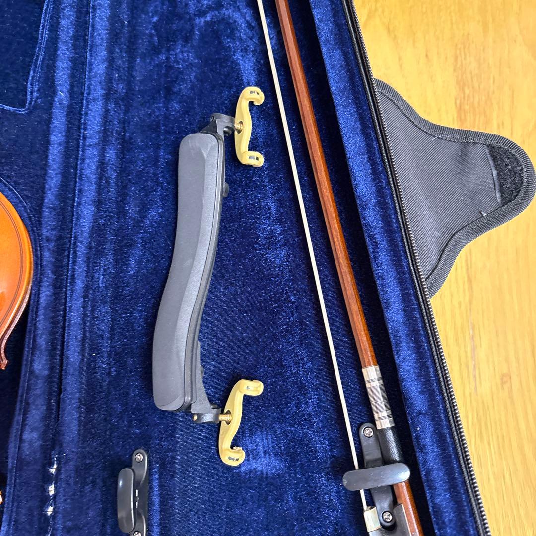 【美品】バイオリン 1/2サイズ セット ケース・弓・肩当て付き 子供用