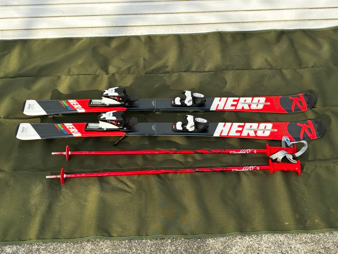 ROSSIGNOL HERO JUNIOR スキー 120cm ポール付き