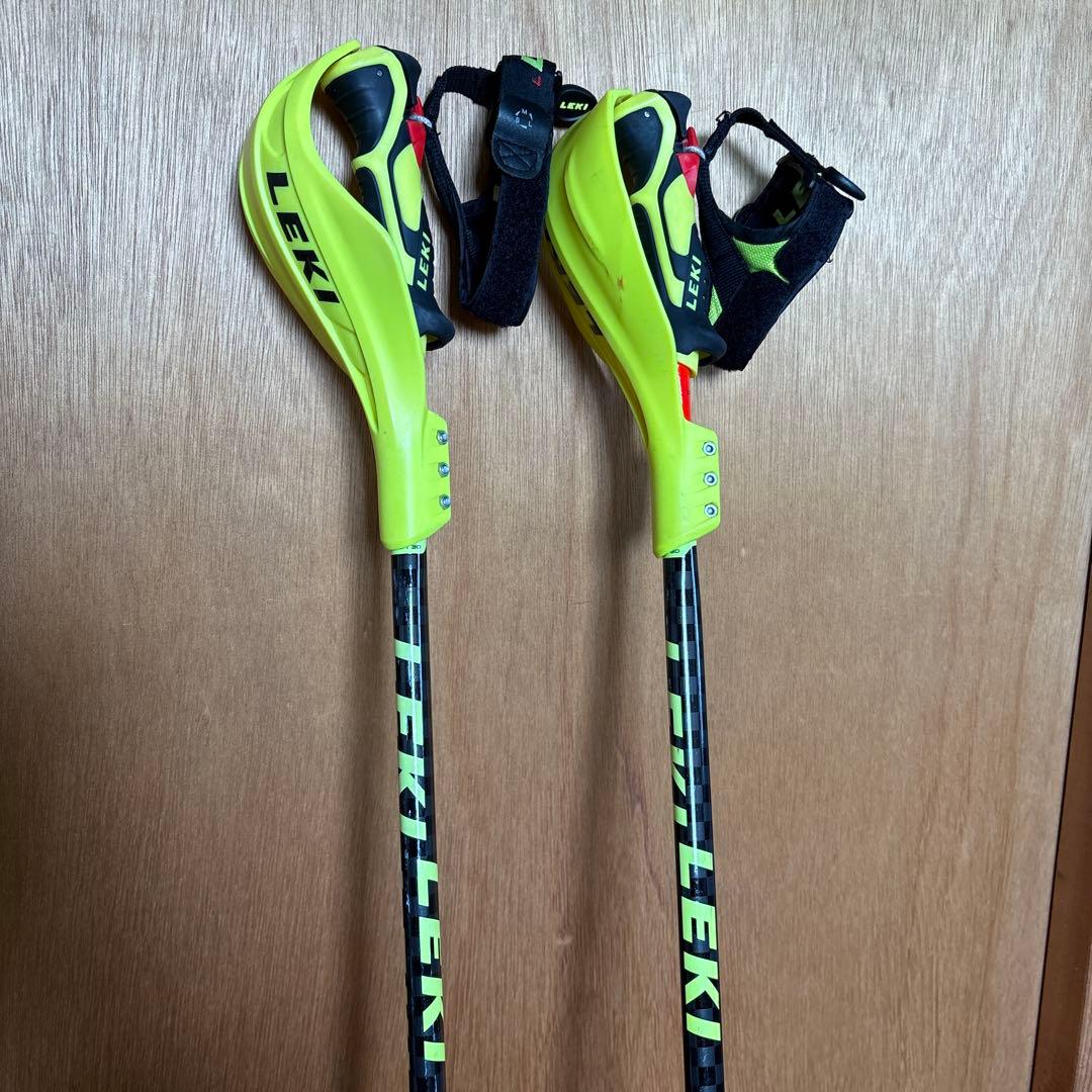 LEKI スキーSL用ストック　110cm パンチガード付