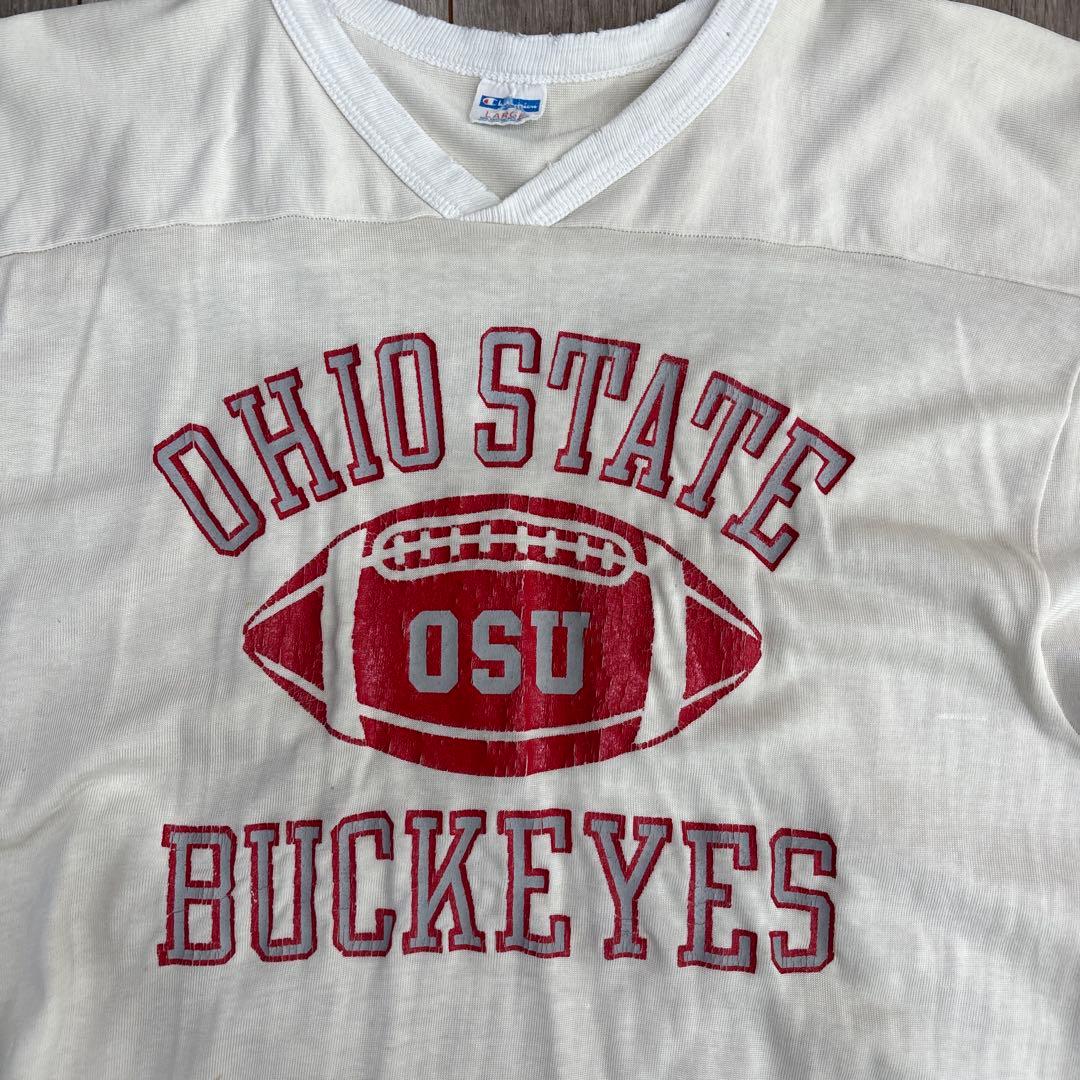 チャンピオン　バータグ　フットボールTシャツ