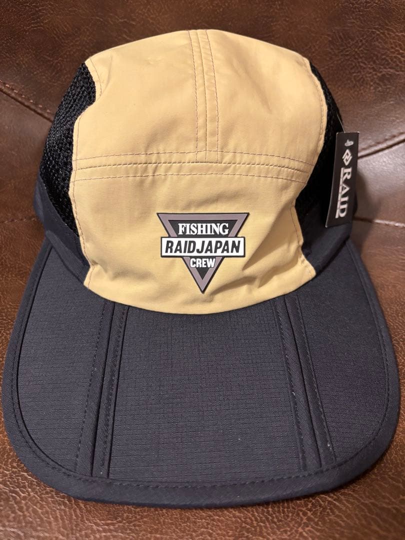 レイドジャパン　サイドメッシュナイロンキャップ　ベージュ/ブラック
