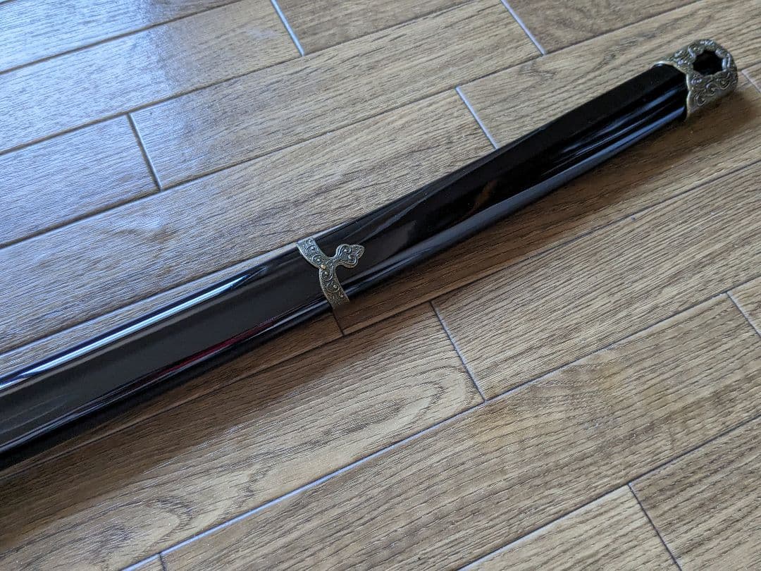kanon模造刀 アルミ刀身 沖田総司拵 闇一文字　刀掛け 目釘抜き付属