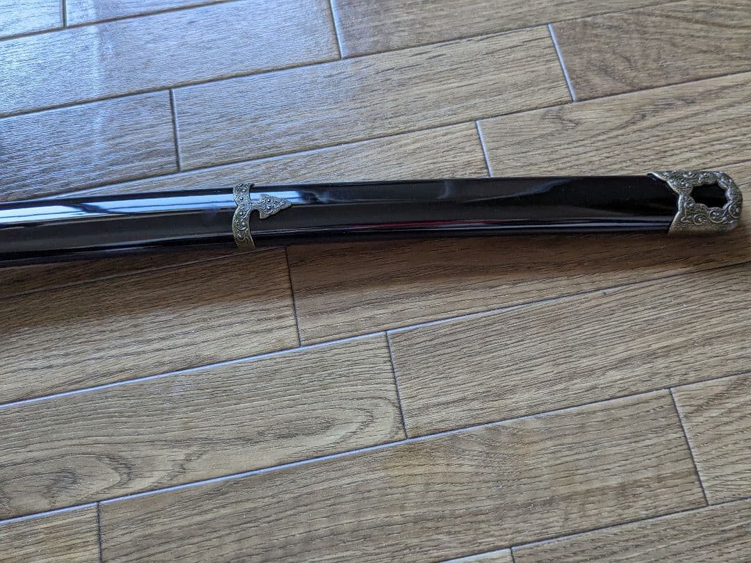 kanon模造刀 アルミ刀身 沖田総司拵 闇一文字　刀掛け 目釘抜き付属