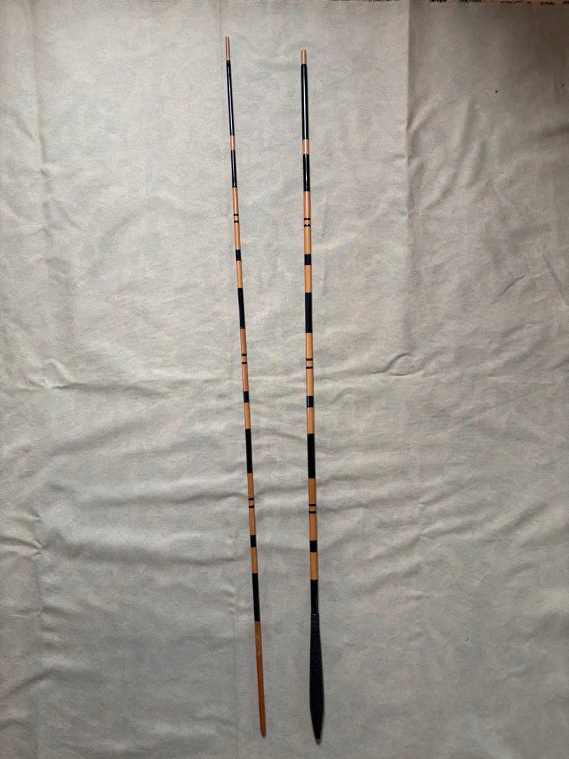 竹製 分割式 へら　竹竿　鉄心斎　淳生　4継　（約3.4m）