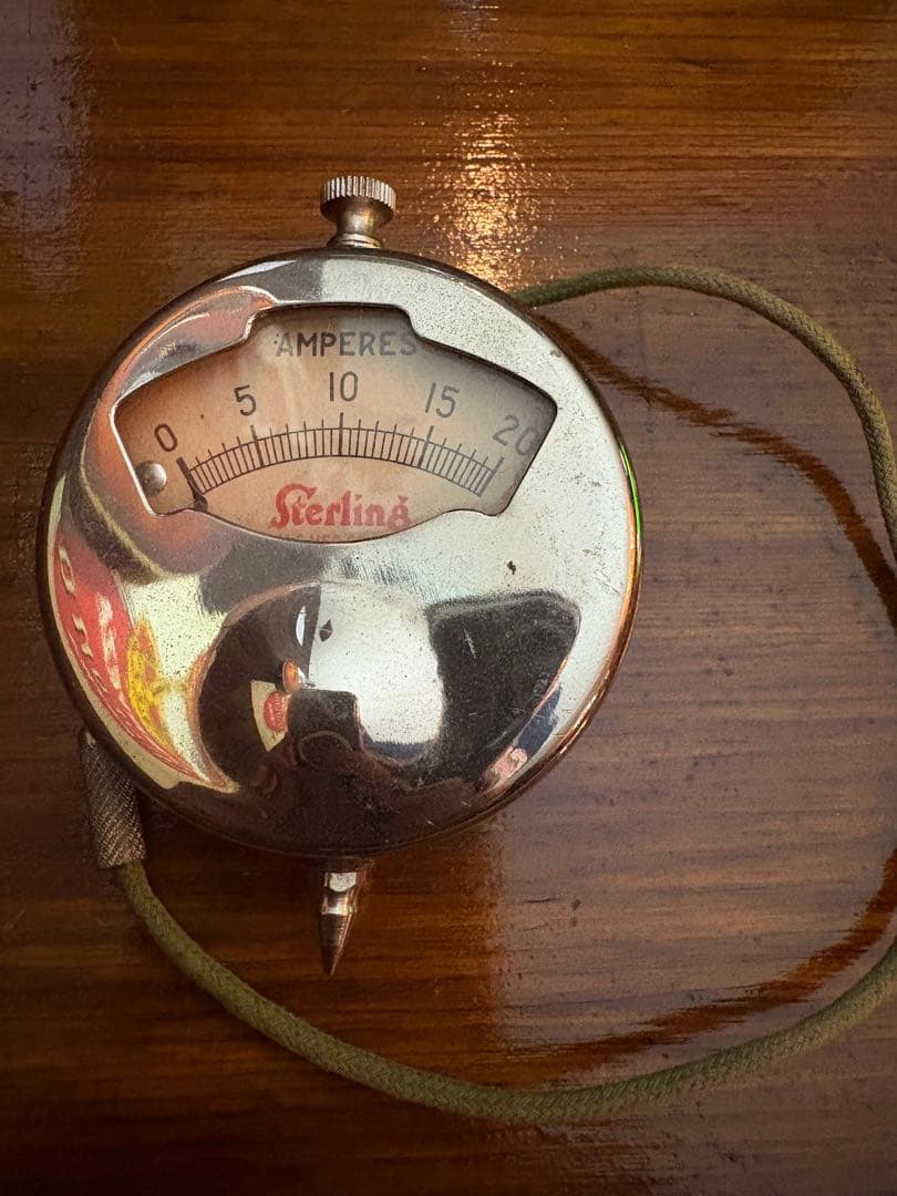 ヴィンテージ アンメーター Sterling製 1916年特許 電流計 USA製